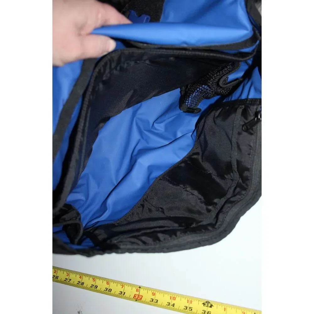 Timbuk2 Black Messenger Bag Blue Lining Adjustable Crossbody Strap